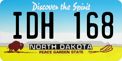 ND license plate IDH168