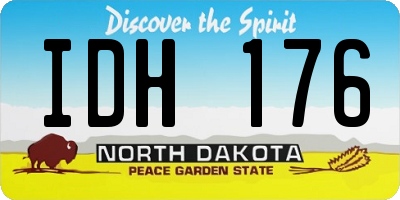 ND license plate IDH176