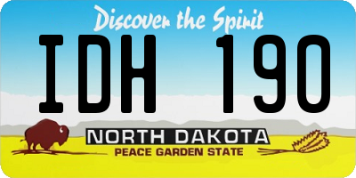 ND license plate IDH190