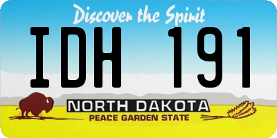 ND license plate IDH191