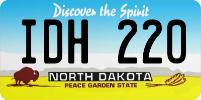 ND license plate IDH220