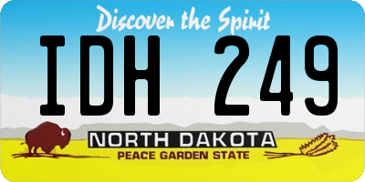 ND license plate IDH249