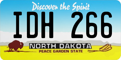 ND license plate IDH266