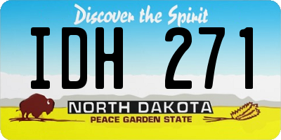 ND license plate IDH271