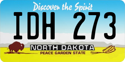 ND license plate IDH273