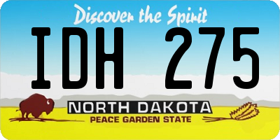 ND license plate IDH275