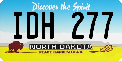 ND license plate IDH277
