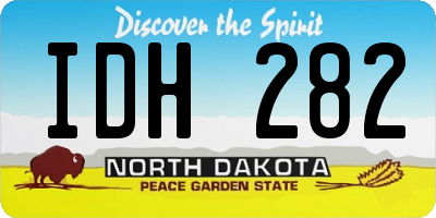 ND license plate IDH282