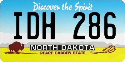 ND license plate IDH286