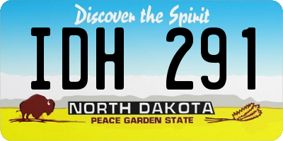 ND license plate IDH291