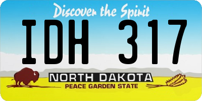 ND license plate IDH317