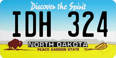 ND license plate IDH324
