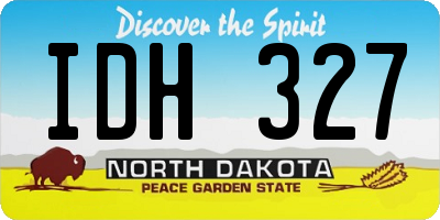 ND license plate IDH327