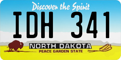 ND license plate IDH341