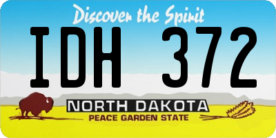 ND license plate IDH372