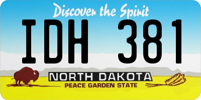 ND license plate IDH381