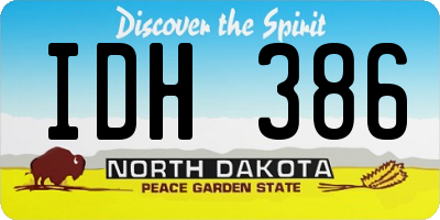 ND license plate IDH386