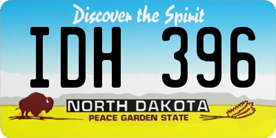 ND license plate IDH396