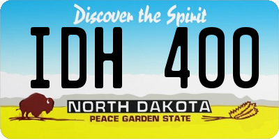ND license plate IDH400