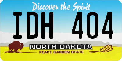 ND license plate IDH404