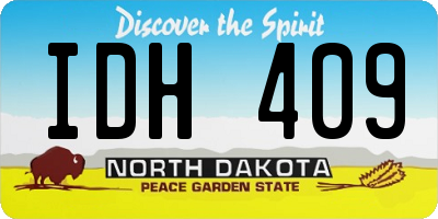 ND license plate IDH409