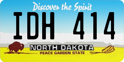 ND license plate IDH414