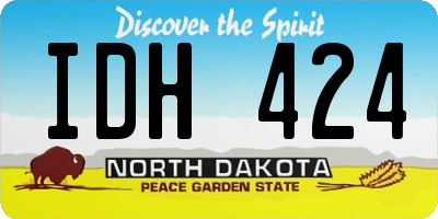 ND license plate IDH424