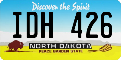 ND license plate IDH426