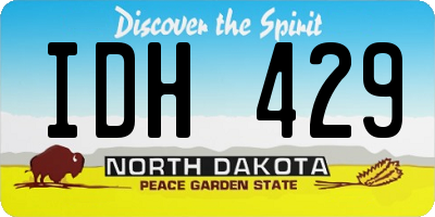 ND license plate IDH429