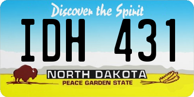 ND license plate IDH431