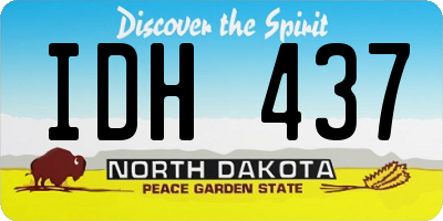 ND license plate IDH437