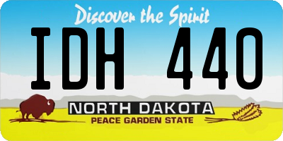 ND license plate IDH440