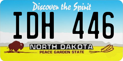 ND license plate IDH446