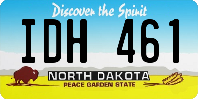 ND license plate IDH461