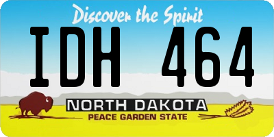 ND license plate IDH464