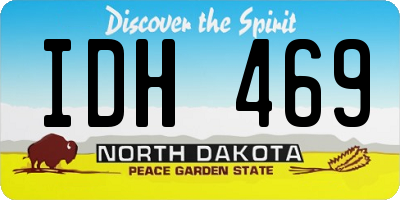 ND license plate IDH469