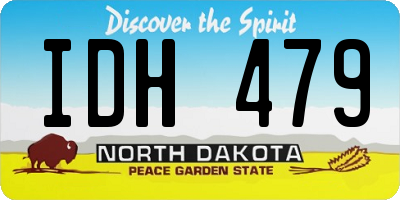 ND license plate IDH479