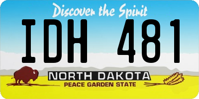 ND license plate IDH481