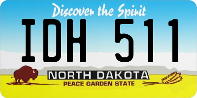 ND license plate IDH511