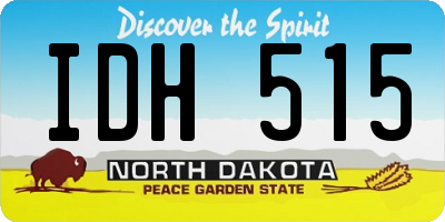 ND license plate IDH515