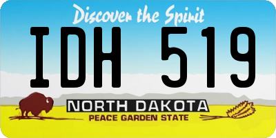 ND license plate IDH519