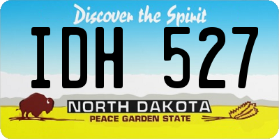 ND license plate IDH527