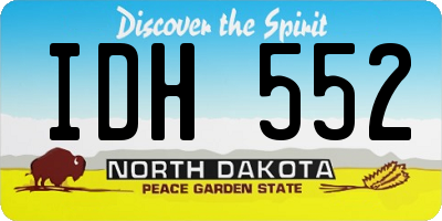 ND license plate IDH552