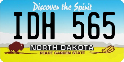 ND license plate IDH565