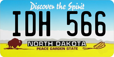 ND license plate IDH566