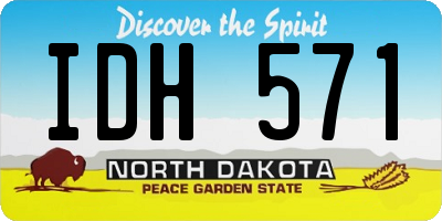 ND license plate IDH571