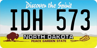 ND license plate IDH573