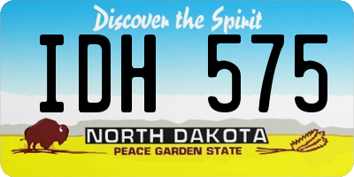 ND license plate IDH575