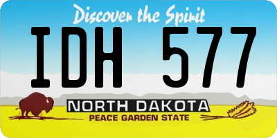 ND license plate IDH577