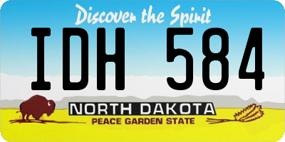 ND license plate IDH584